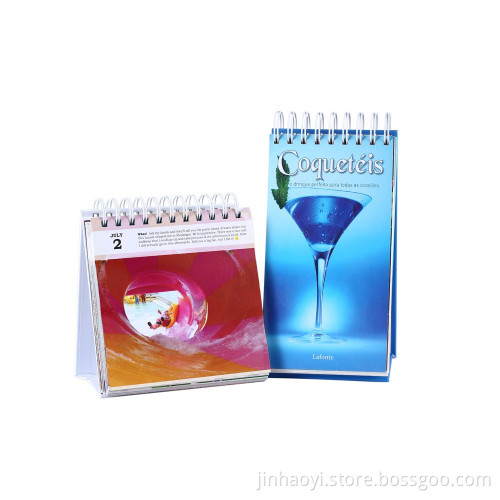 2016 Small spiral bound desk/table calendar/notebook printing